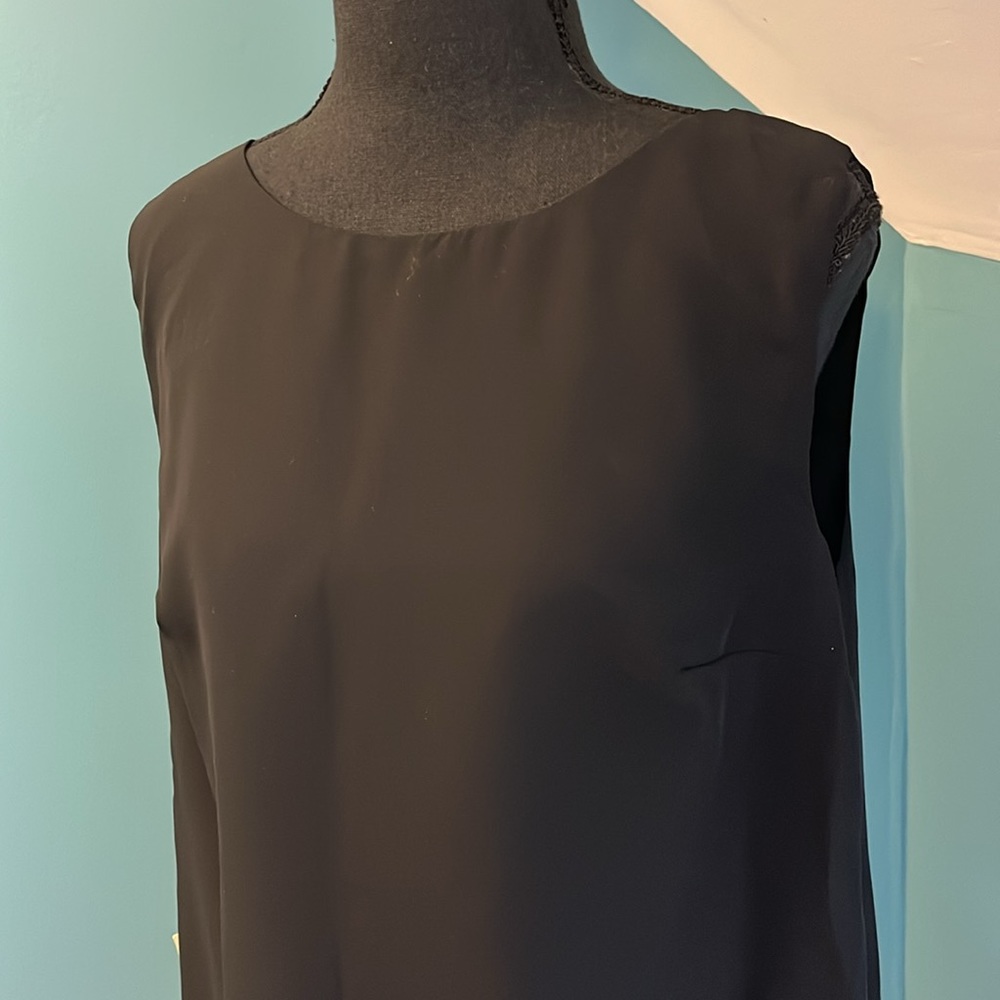 NWT LT LanTing Bride Sleeveless Black Tunic Size Medium